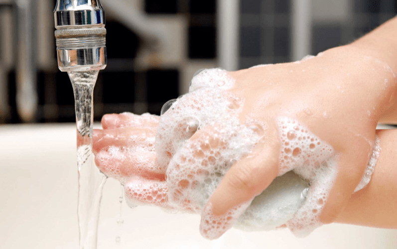 solucanları önlemek için el yıkama